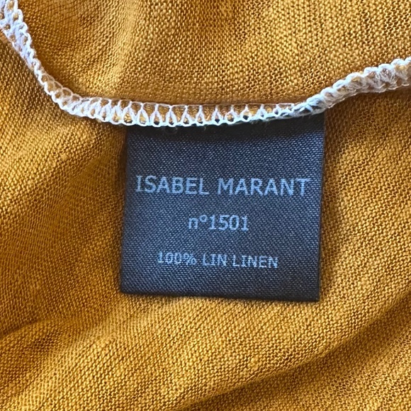 Étoile Isabel Marant Reed Baseball Jersey. 100% Distressed/Sheer Linen. Size L. - Picture 9 of 12